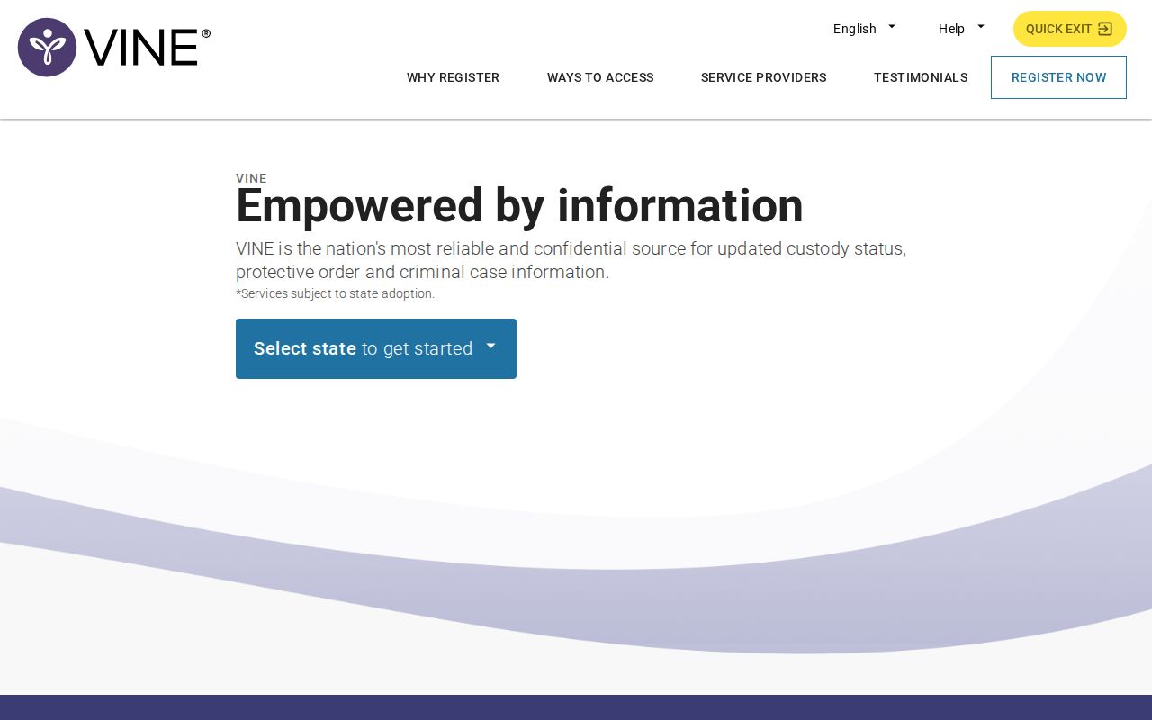 Fayette County VINELink registration and notification workflow