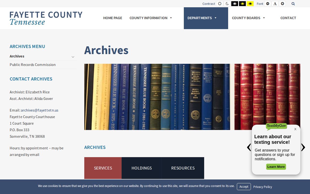 Fayette County arrest record archive information